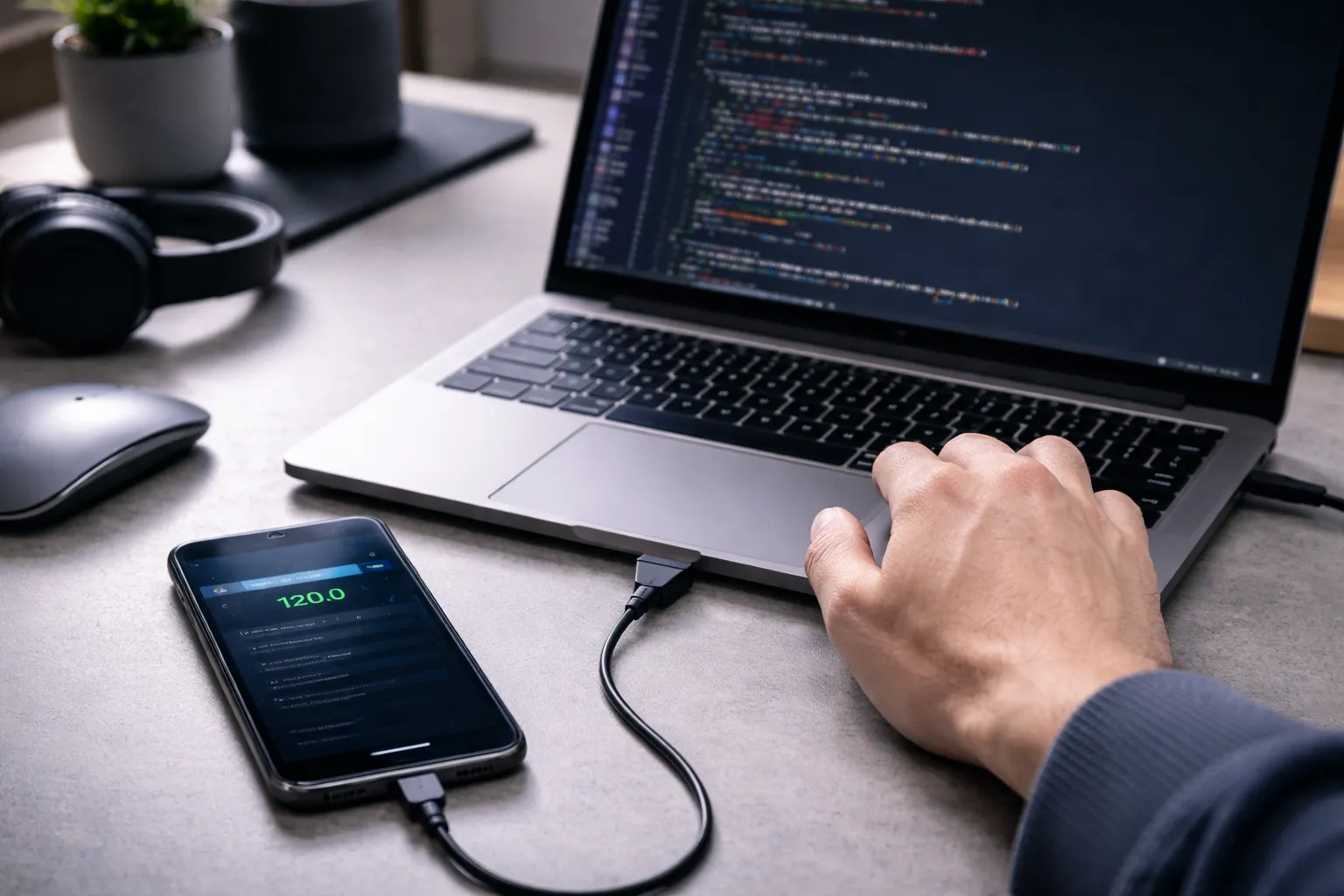 Using ADB to force high refresh rate on Android phone