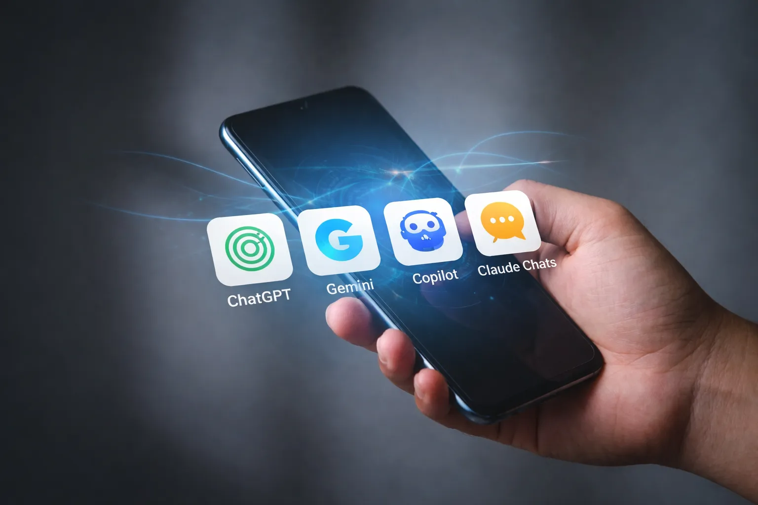 AI chat app processing user input with intelligent response generation