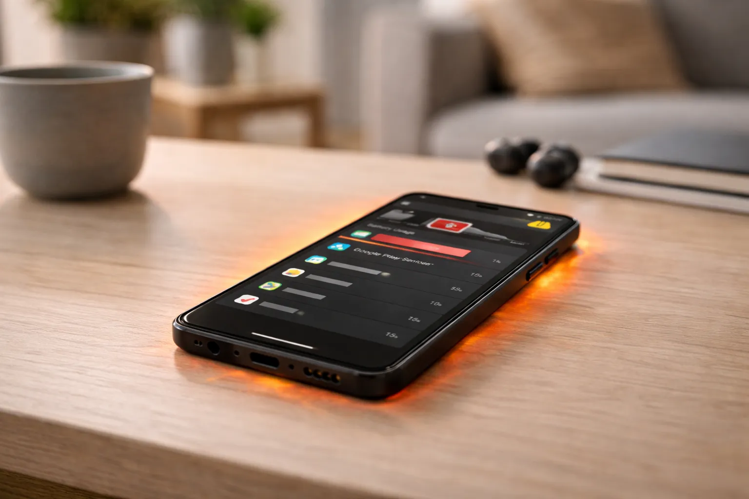 Android phone heating up due to background system activity