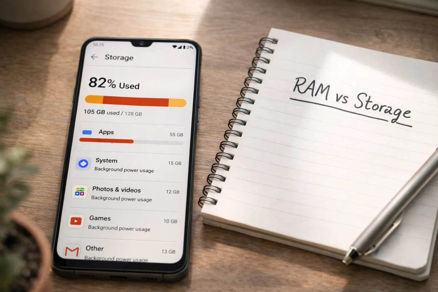 Android storage 80 percent full causing performance slowdown