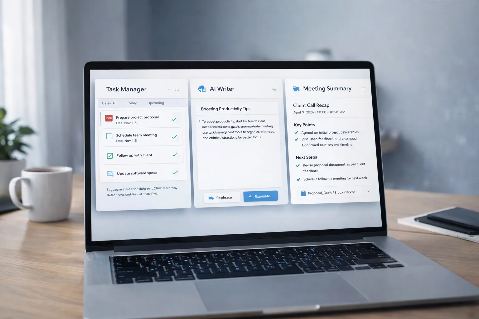 Comparison of top AI productivity apps for remote workers in 2026