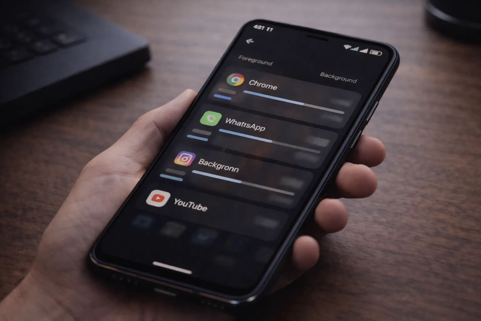 How to check background mobile data usage on Android