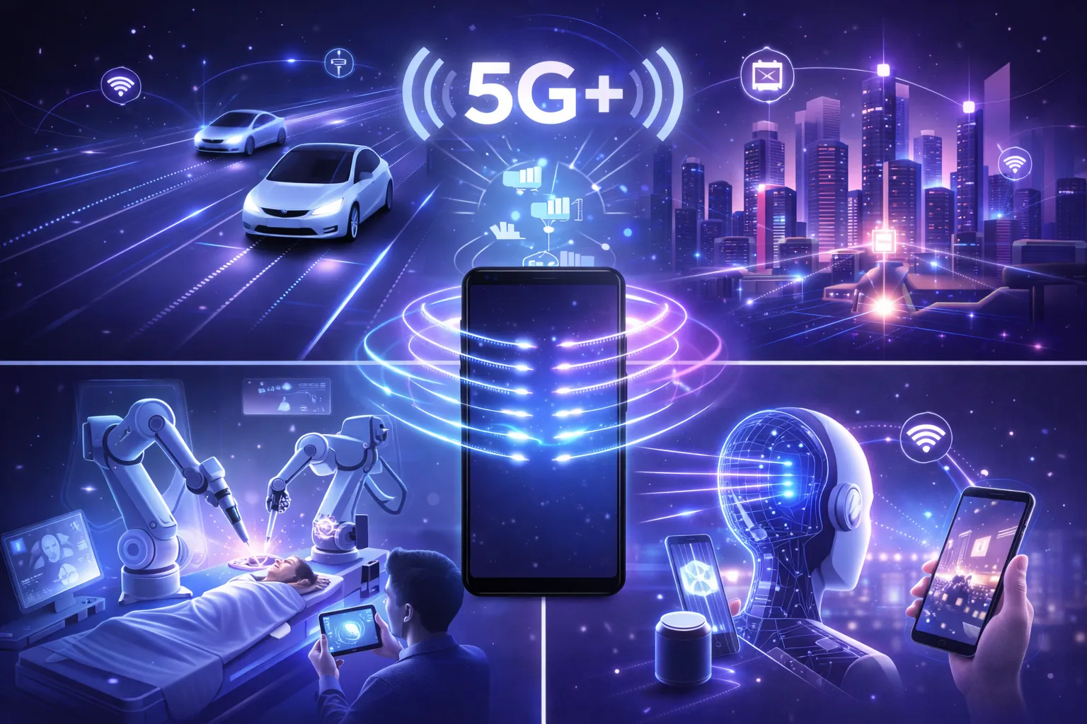 Future use cases of 5G+ technology including smart cities and autonomous vehicles
