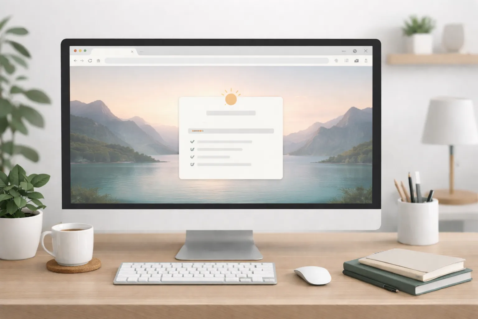 Momentum Chrome extension showing a calm and focused new tab dashboard