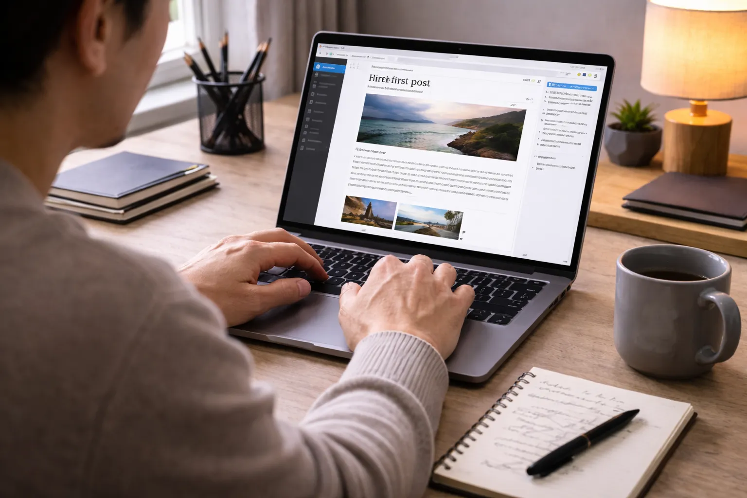 Writing and publishing the first blog post