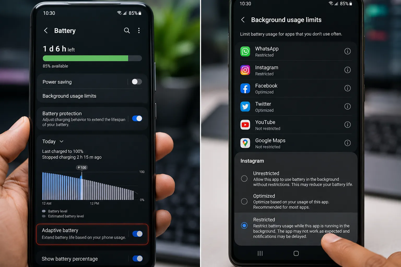 How to restrict background activity on Android phones