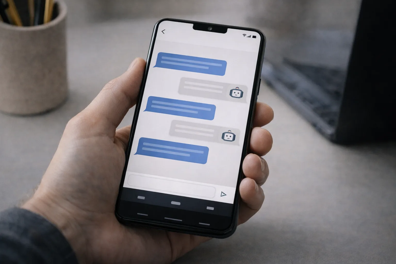 AI chat apps interface on Android smartphone