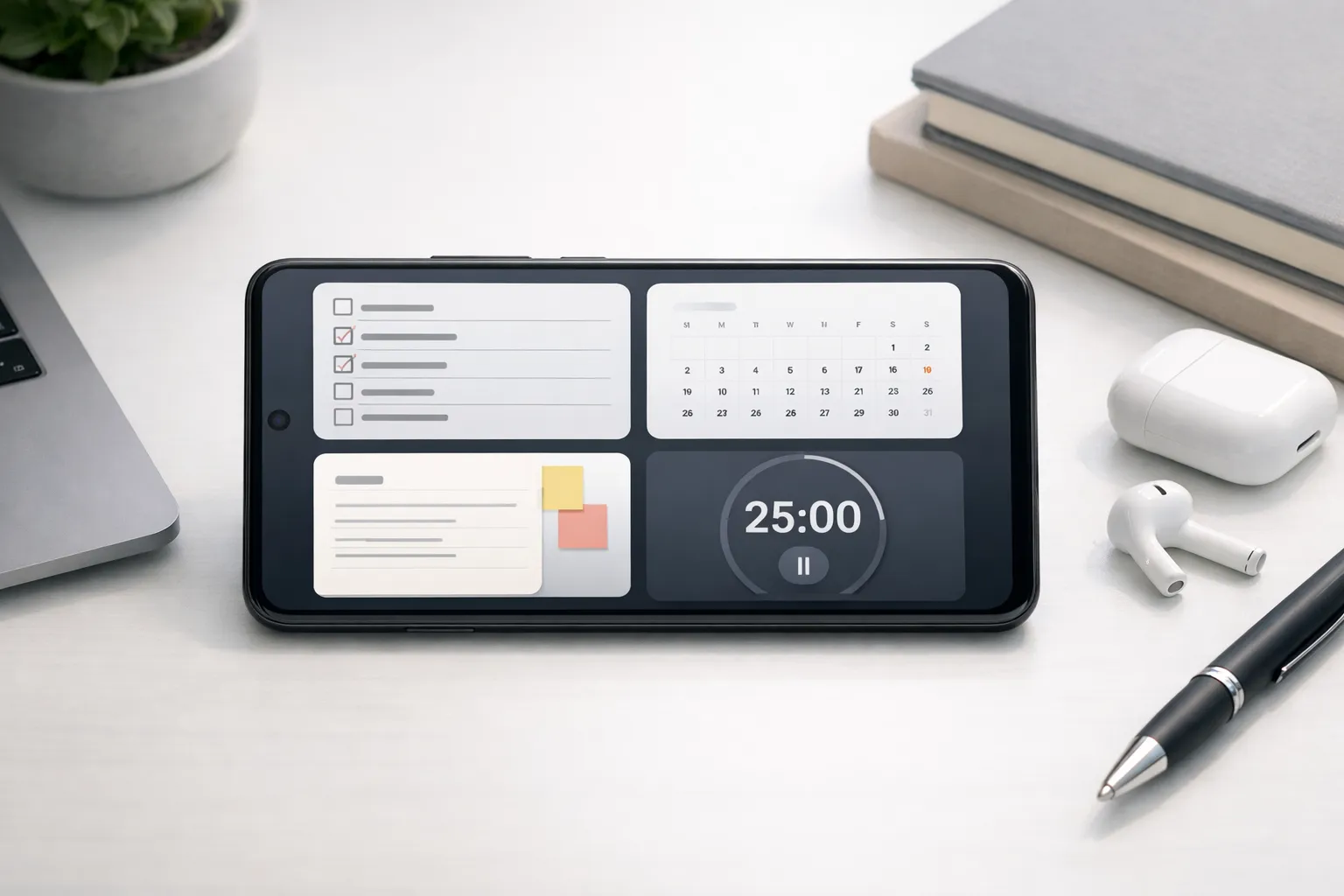 Android note-taking app concept for quick notes, reminders, and ideas